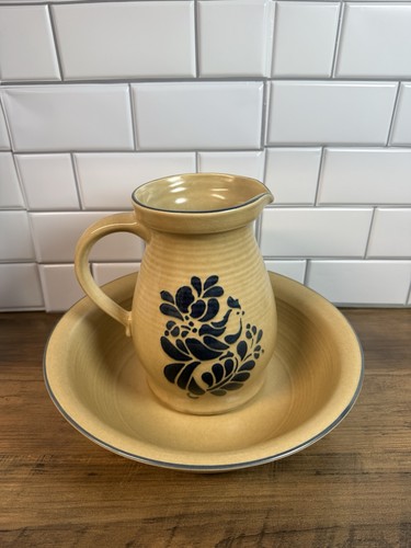 Pfaltzgraff folk art pitcher - art,